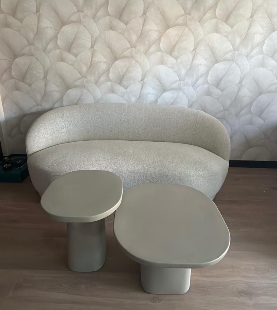Beige salontafel, Ophalen, 50 tot 100 cm, 50 tot 100 cm, Zo goed als nieuw