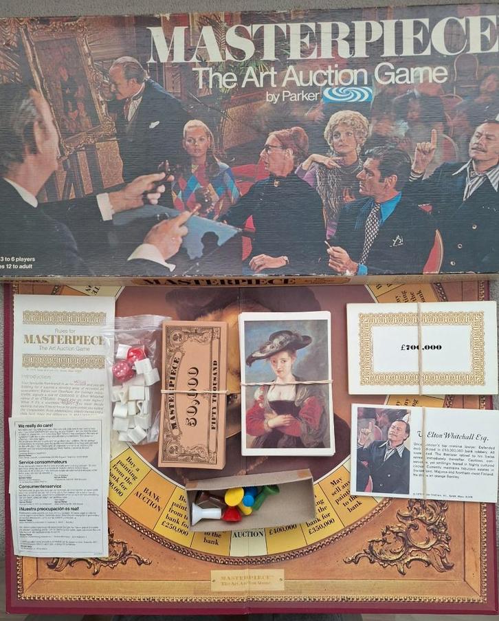 Masterpiece (Parker) - Engelse variant van Meesterwerken, Hobby en Vrije tijd, Gezelschapsspellen | Bordspellen, Zo goed als nieuw