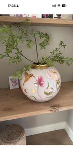 Handbeschilderde glazen vaas Atelier Marijn 38cm, Huis en Inrichting, Ophalen, Overige kleuren, Minder dan 50 cm, Glas