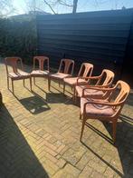 Set van 6 Eetkamerstoelen, Huis en Inrichting, Stoelen, Ophalen, Gebruikt, Bruin, Vijf, Zes of meer stoelen