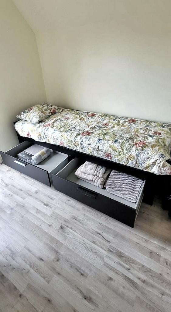 IKEA BRIMNES Dagbed met 2 lades en 2 matrassen, Ophalen