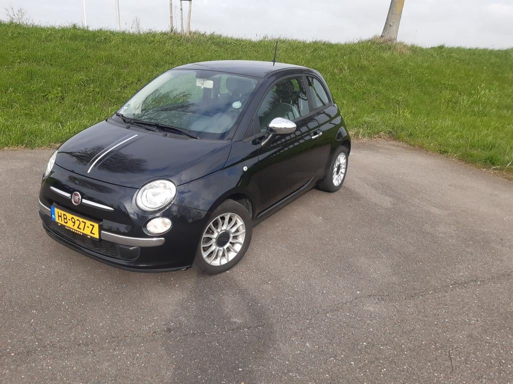 Fiat 500 0.9 Twinair C 2015 Zwart, Auto's, Fiat, Voorwielaandrijving, 840 kg, Zwart, Origineel Nederlands