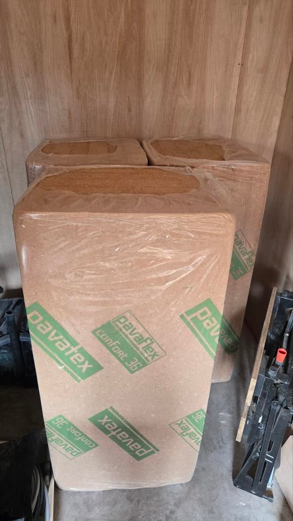 3 pakken Pavaflex Plus 036 houtvezelisolatie 80mm, Doe-het-zelf en Verbouw, Isolatie en Afdichting, Ophalen, 4 tot 8 cm, 10 tot 15 m²