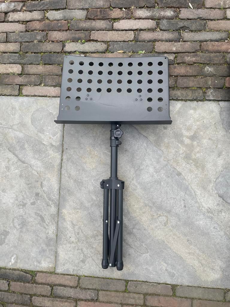 Lessenaar zwart staal, Muziek en Instrumenten, Ophalen, Gebruikt, Muziekstandaard