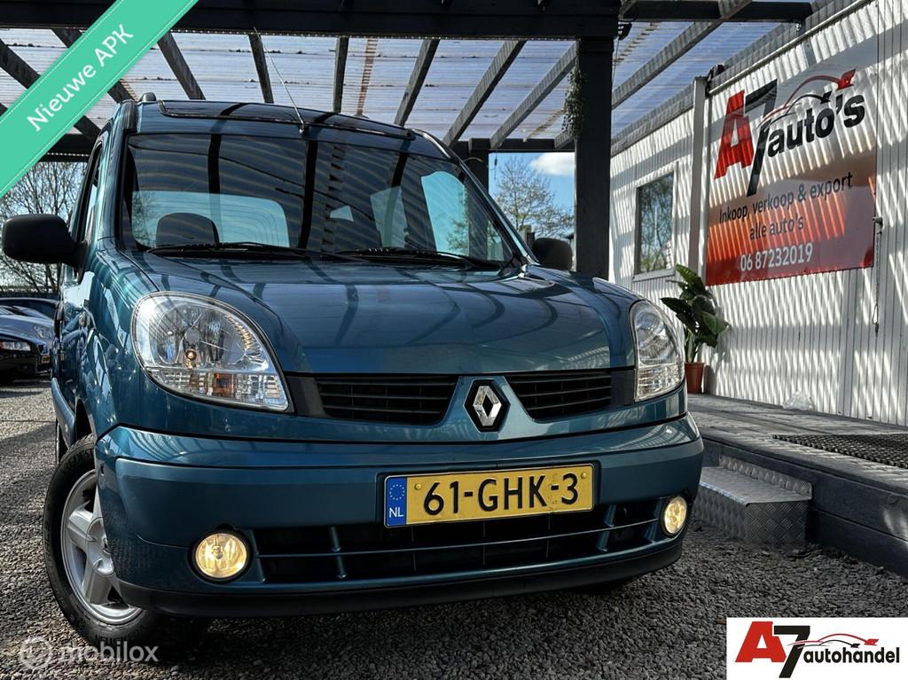 Renault Kangoo combi 1.6-16V Privilège Nieuwe APK, Auto's, Renault, Gebruikt, Blauw, 49 €/maand, Origineel Nederlands