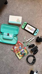 Nintendo Switch Animal Crossing Edition + 4 Games (no drift), Met games, Met 2 controllers, Ophalen of Verzenden, Zo goed als nieuw