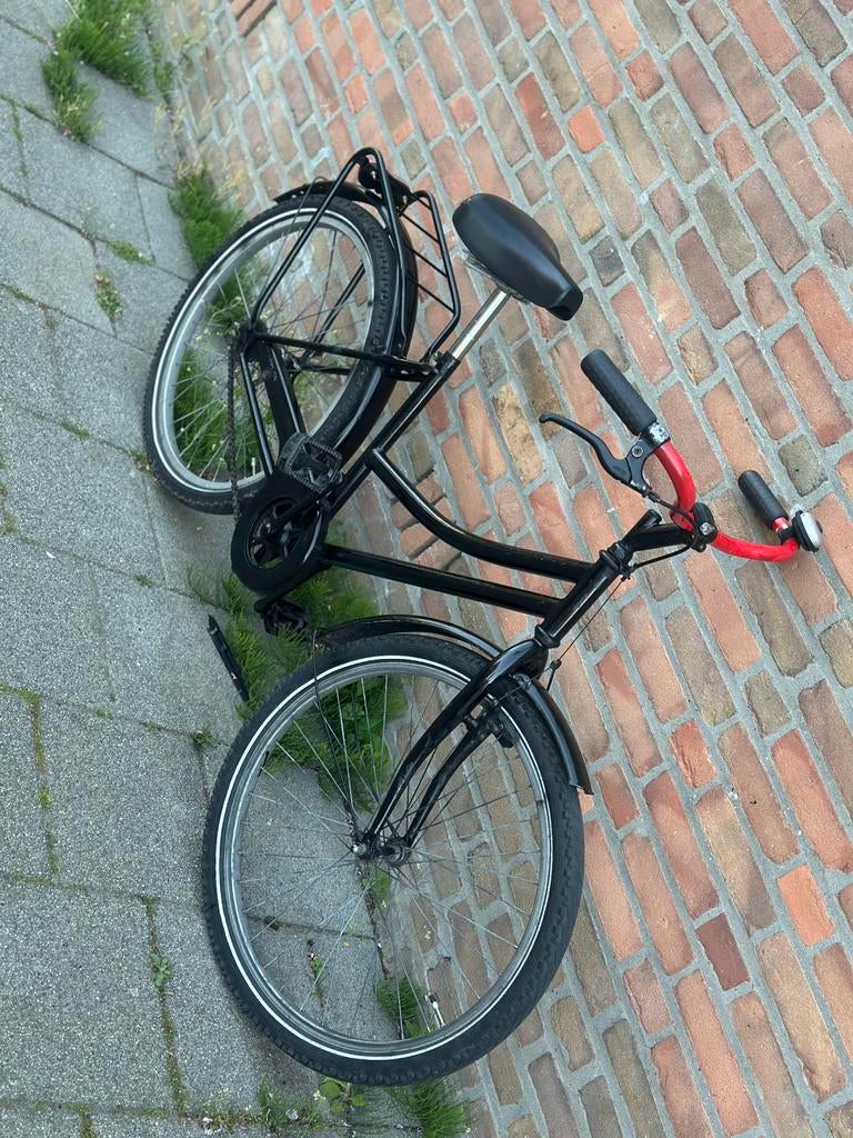 24 inch Single Speed Fiets Zwart - Goede Staat, Fietsen en Brommers, Ophalen, Gebruikt, Velgrem, Versnellingen