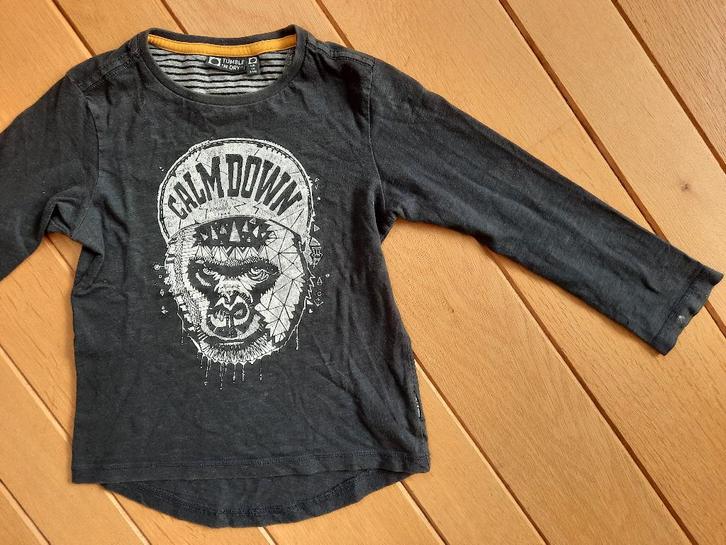 TUMBLE 'n DRY t- shirt zwart met lange mouw maat 104, Kinderen en Baby's, Kinderkleding | Maat 104, Zo goed als nieuw, Jongen