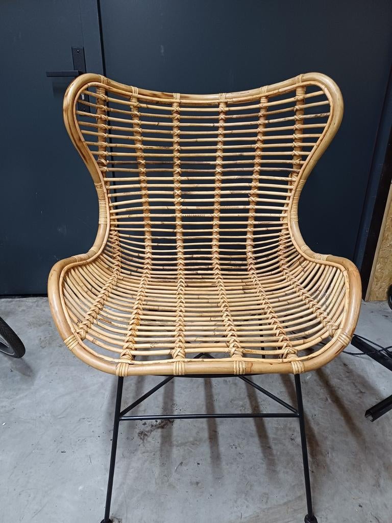 Zo goed als nieuwe rotan stoel, Ophalen, Bohemian, Modern, Scandinavisch, Overige kleuren, Zo goed als nieuw
