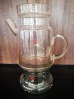 Vintage Boda Nova theepot met warmhouder, mondgeblazen, Ophalen of Verzenden