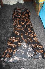 jurk zwart met blaadjes costes basic, Zwart, Ophalen of Verzenden, Maat 36 (S), Gedragen