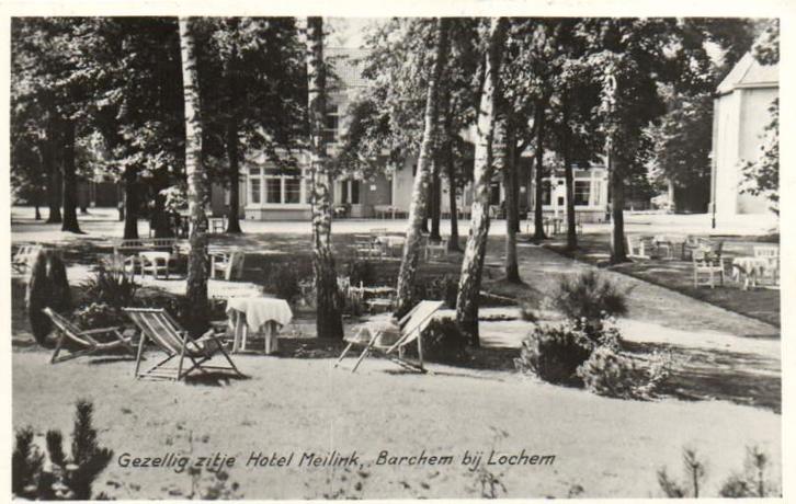 Gezellig zitje Hotel Meilink, Barchem bij Lochem - ongelopen, Verzamelen, Ansichtkaarten | Nederland, Ongelopen, Gelderland, Voor 1920
