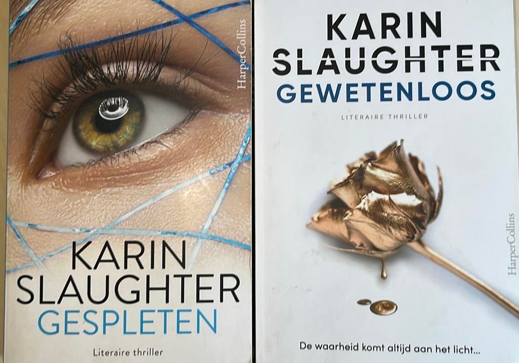 Karin Slaughter - Andrea Oliver serie, Gespleten,Gewetenloos, Ophalen of Verzenden, Zo goed als nieuw, Nederland