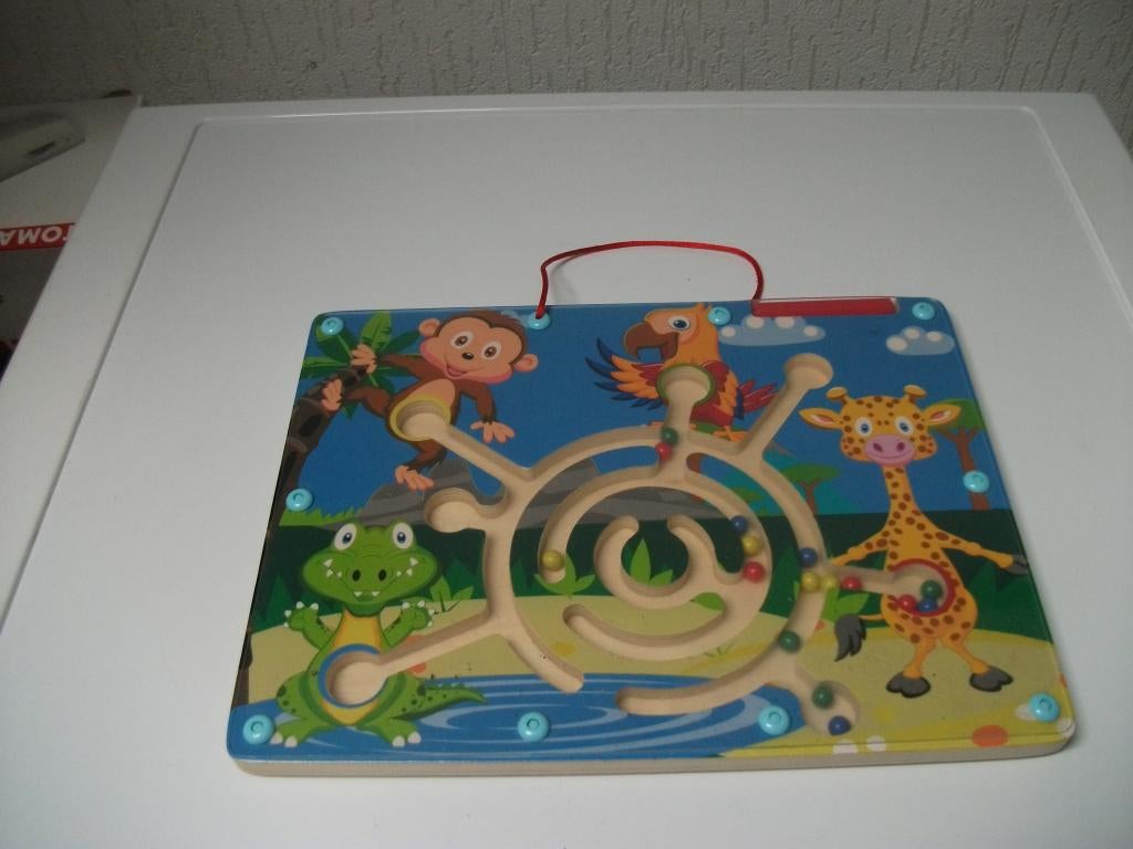 Magneet kralenbord Giraf, Ophalen of Verzenden, Gebruikt