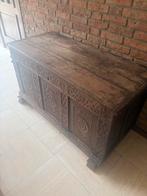 Antieke handgemaakte eiken dekenkist, Antiek en Kunst, Antiek | Meubels | Kasten, Ophalen