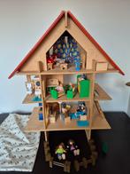 Groot Janbibejan poppenhuis met meubels en poppen, Kinderen en Baby's, Speelgoed | Poppenhuizen, Ophalen, Gebruikt, Poppenhuis