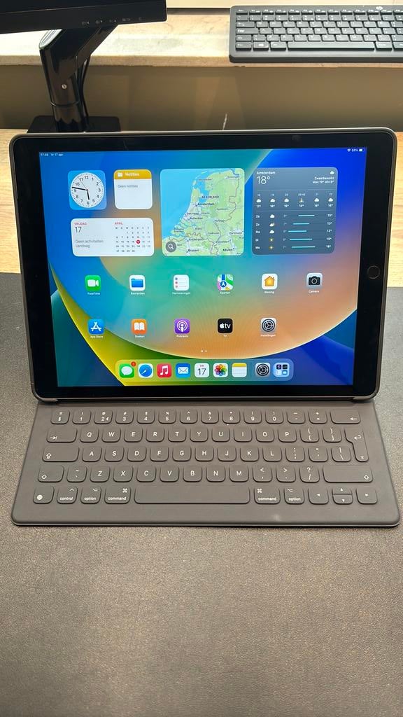 iPad Pro 12.9 cellular - met toetsenbord - 128 gb, Computers en Software, Apple iPads, Ophalen, Zwart, 12 inch, Zo goed als nieuw