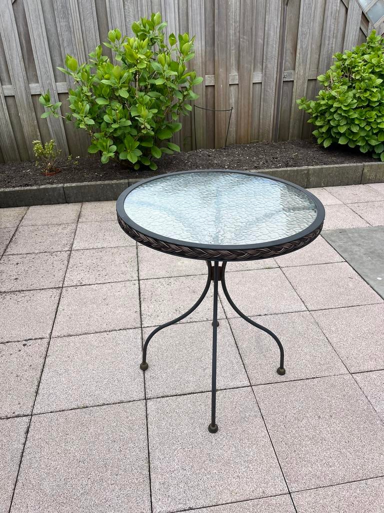 Bistro tuintafel, Ophalen, Gebruikt, Rond, Metaal