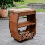 bbq bijzettafel tabla Cortar van Cortenstaal met snijplank, Ophalen of Verzenden, Nieuw, RJRoyal Living