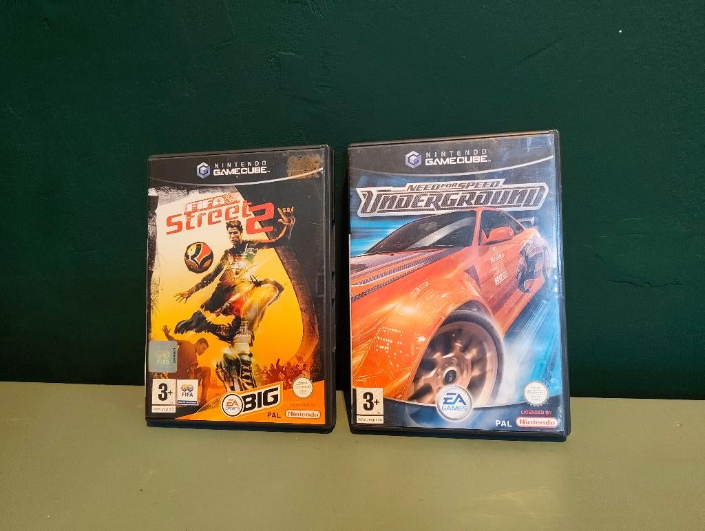FIFA Street 2 + Need for speed Underground GameCube, Spelcomputers en Games, Games | Nintendo GameCube, Gebruikt, Racen en Vliegen