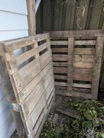 Gratis 2 houten pallets van 100 bij 120 cm, Doe-het-zelf en Verbouw, Hout en Planken, Ophalen