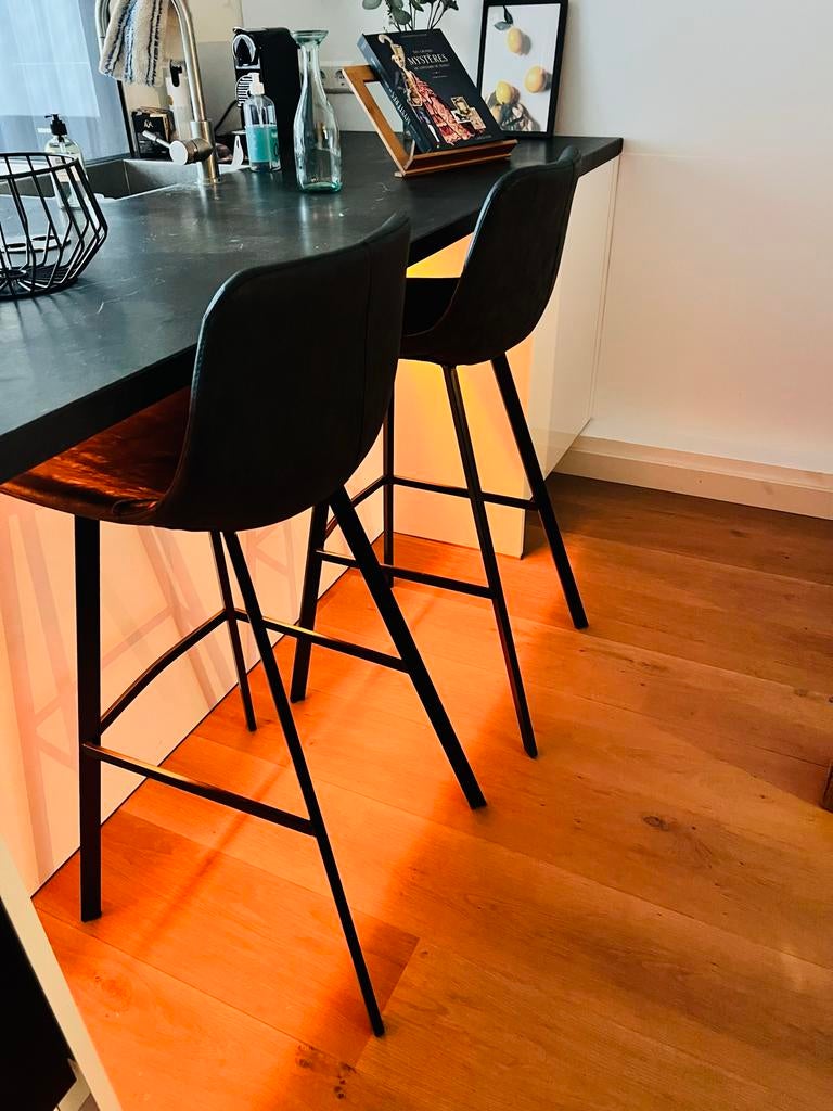 2 Kave Alve barkrukken, Ophalen, Gebruikt, Met voetsteun, 90 cm of meer