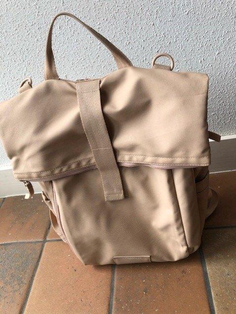 Lässig Rolltop Up Backpack  Luiertas Beige, Ophalen, Zo goed als nieuw, Rugzak
