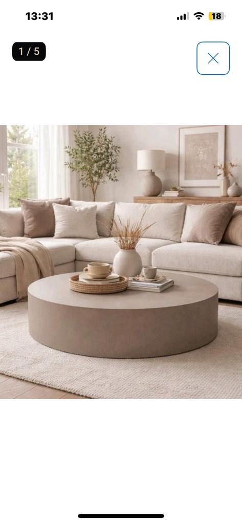 Salontafel vt wonen, Ophalen of Verzenden, Zo goed als nieuw, Rond, 50 tot 100 cm