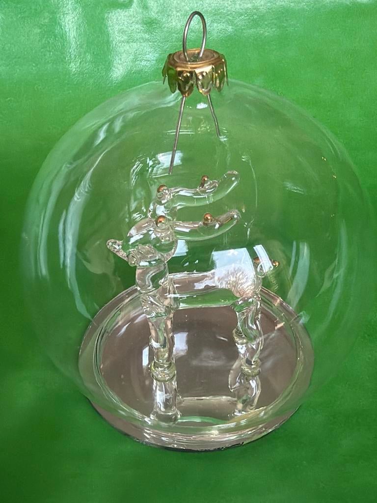 Glazen rendier kerstornament, Ophalen of Verzenden