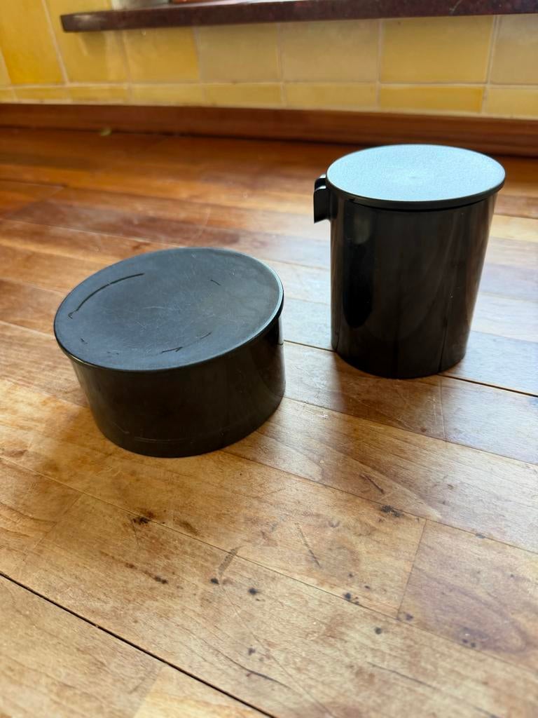 Stelton Erik Magnussen melk- en suikerpot set, Kunststof, Ophalen of Verzenden, Zwart, Overige merken