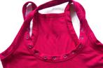 fuchsia halter top studs gothic rock punk alto yoga fitness, Kleding | Dames, Tops, Studs top, Verzenden, Zo goed als nieuw, Roze