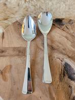 Sola verzilverde lepel en opscheplepel - Haags Lofje, Ophalen of Verzenden, Gebruikt, Zilver, Los bestek