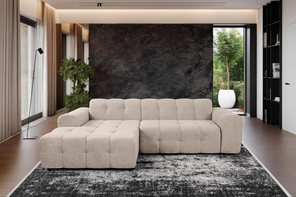 Nieuwe moderne hoekbank diverse kleuren en stoffen, Huis en Inrichting, Banken | Bankstellen, Ophalen of Verzenden, Nieuw, 150 cm of meer