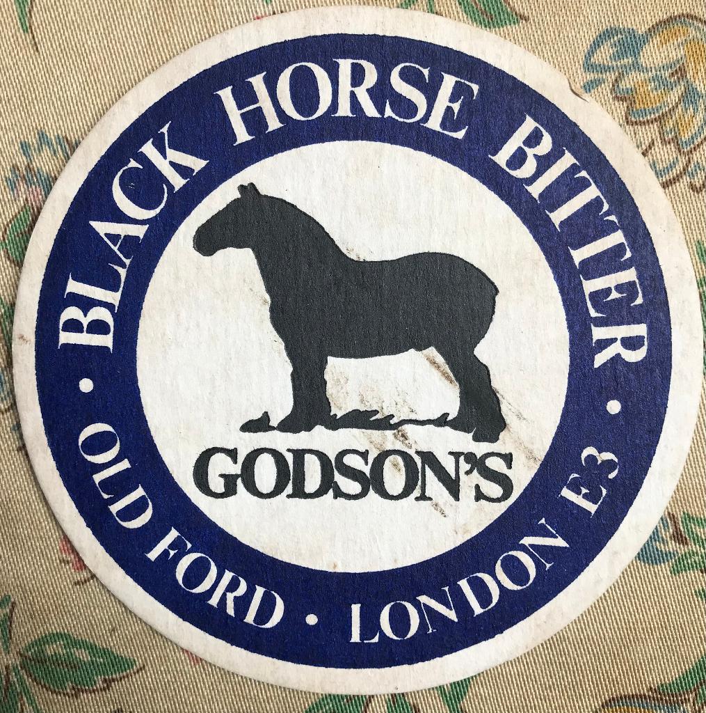 Black Horse Bitter Beer - Vintage bier viltje, Verzamelen, Ophalen of Verzenden, Zo goed als nieuw, Viltje(s), Overige merken