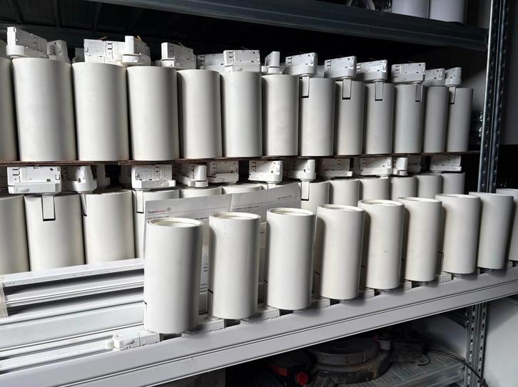 ‼️ 52 meter rails + 150 LED rail spots wit, Huis en Inrichting, Lampen | Spots, Metaal of Aluminium, Led, Ophalen of Verzenden