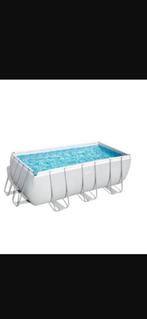 Bestway Power Steel Zwembad 412x201x122cm met toebehoren, Ophalen, 200 tot 300 cm, Rechthoekig, Opzetzwembad