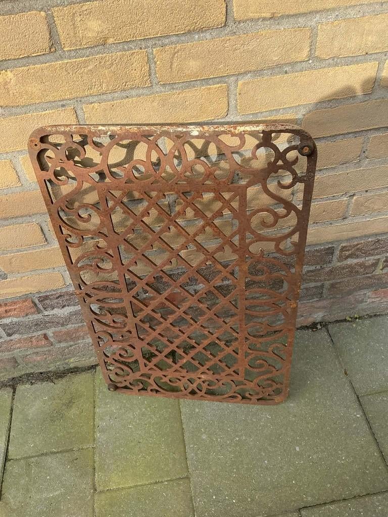 Gietijzeren deurmat, Tuin en Terras, Deurmatten, Gebruikt, Gietijzer, Buiten, Ophalen