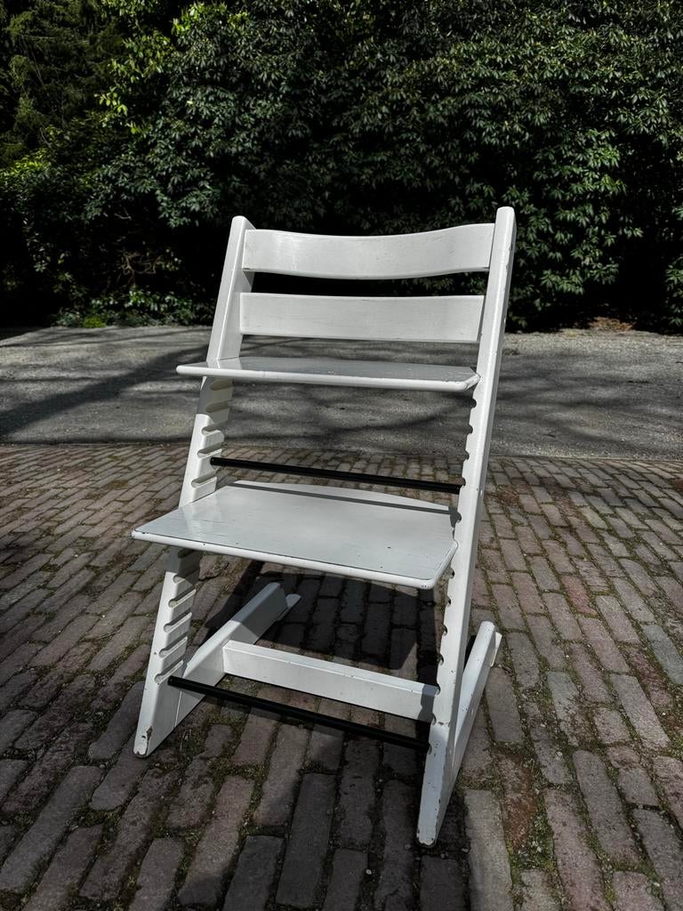Stokke Tripp Trapp meegroeistoel - Wit, Ophalen, Gebruikt, Meegroeistoel, Aanschuifbaar