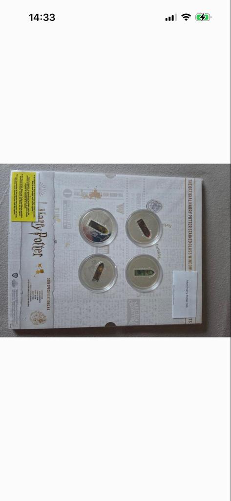 Harry Potter Glas-in-lood Muntenset - Officieel., Ophalen of Verzenden, Nieuw, Overige typen