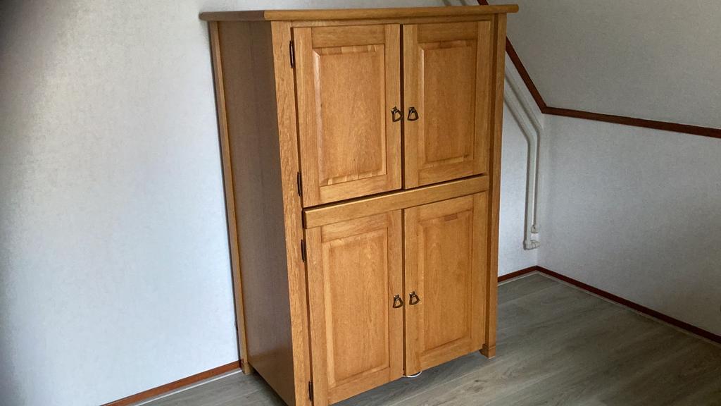 Grenen computerkast, Huis en Inrichting, Ophalen, Gebruikt, 70 tot 120 cm, 120 tot 170 cm