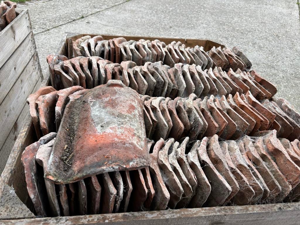 Oud Hollandse dakpannen, Doe-het-zelf en Verbouw, Ophalen, Gebruikt, Steen of Klei, 15 m² of meer