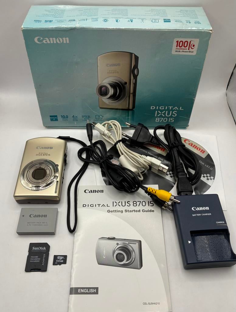 Canon IXUS 870 IS - compact camera, Ophalen of Verzenden, Voor 1940, Fototoestel