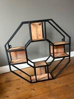 Wandrek mangohout - staal, Ophalen, Zo goed als nieuw, 75 cm of meer, Industrieel