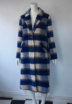 Nieuwe Geisha jas met ruitpatroon,maat S, Kleding | Dames, Jassen | Winter, Ophalen of Verzenden, Nieuw, Maat 36 (S), Blauw