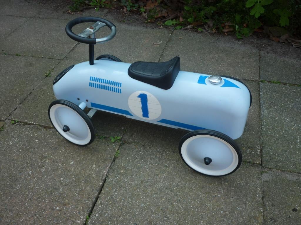Retro loopauto lhtblauw ( kinderen , Loopauto' ) ., Ophalen of Verzenden, Zo goed als nieuw, Loopvoertuig