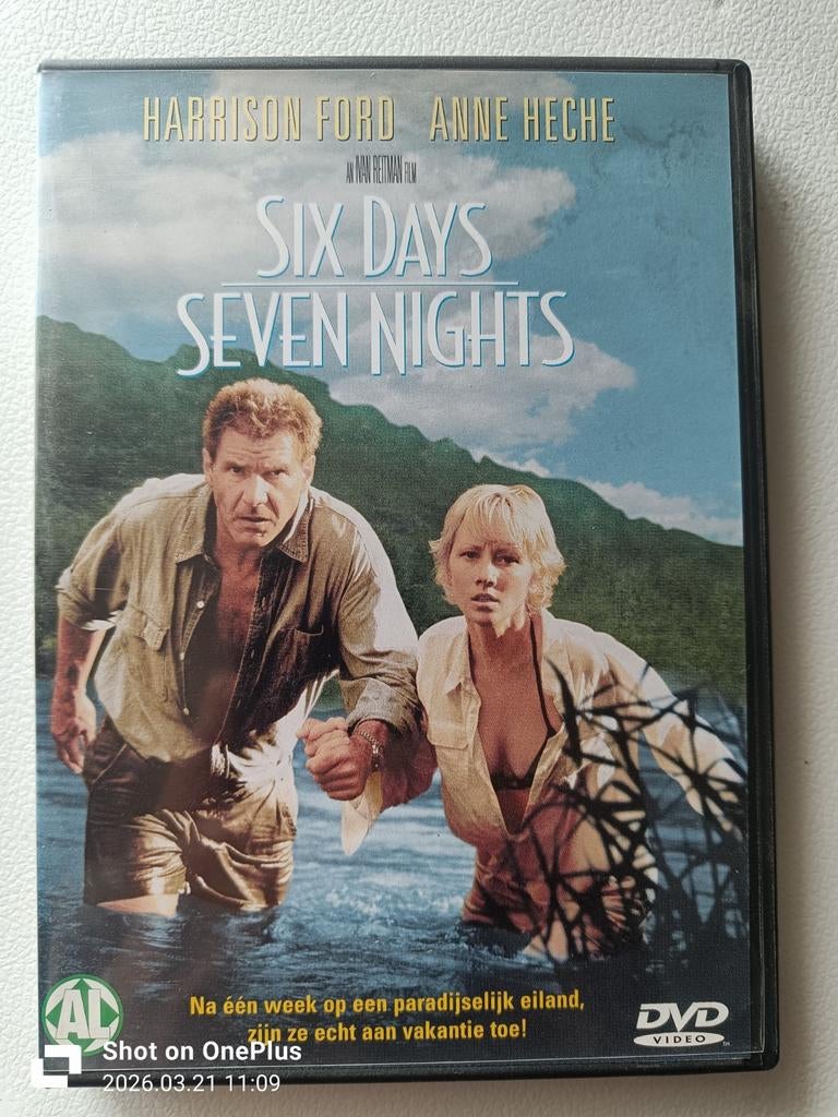 Six Days Seven Nights DVD - Harrison Ford, Anne Heche, Vanaf 12 jaar, Ophalen of Verzenden, Gebruikt