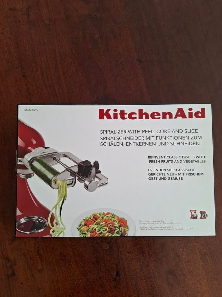 KitchenAid Spiraalsnijder 5KSM1APC - Zo goed als nieuw, Overige typen, Ophalen of Verzenden, Zo goed als nieuw, Overige merken