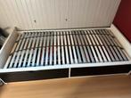 Ikea Flaxa eenpersoonsbed met 2 laden, Ophalen, 90 cm, Eenpersoons, Wit