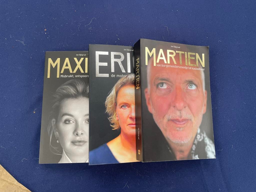 Drie boeken van Maxime, Erica en Martien, Boeken, Biografieën, Ophalen of Verzenden, Zo goed als nieuw