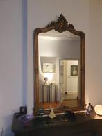 Antieke spiegel met kuif - Goudkleurig, Ophalen of Verzenden